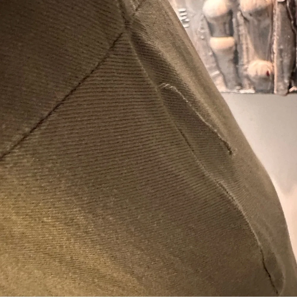 ⭐️ Guess XS Olive Rayon High-Low Shirt Dress *belt loops need repair - Picture 6 of 15